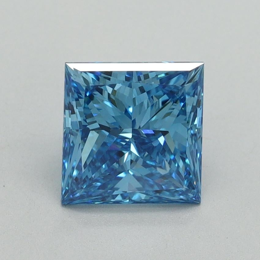 1.50 Ct. Fancy Vivid Blue Princess Lab Grown Diamond