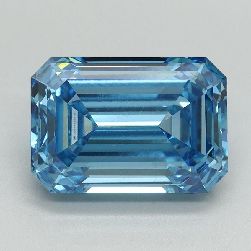3.12 Ct. Fancy Vivid Blue Emerald Lab Grown Diamond