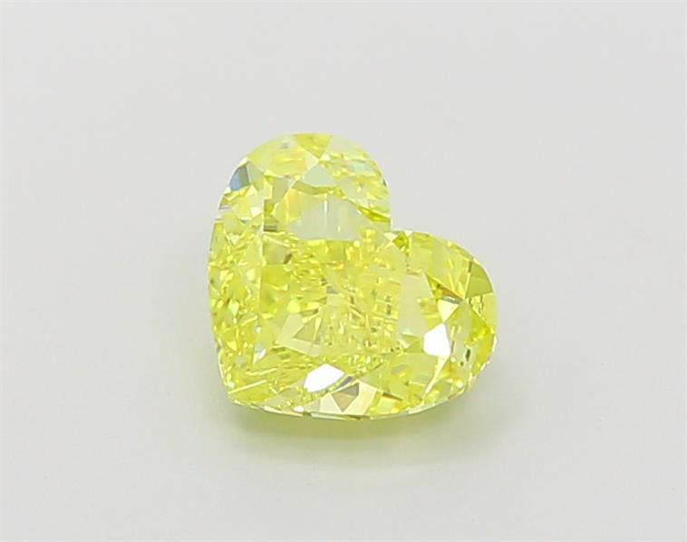 1.26 Ct. Fancy Vivid Yellow Heart Lab Grown Diamond