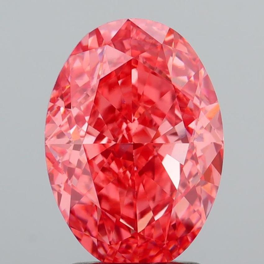 3.92 Ct. Fancy Vivid  Pink Radiant Lab Grown Diamond