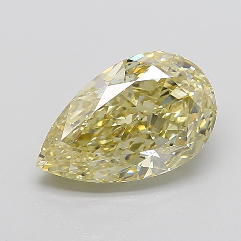 5.09 Ct. Fancy Light  Yellow Pear Lab Grown Diamond