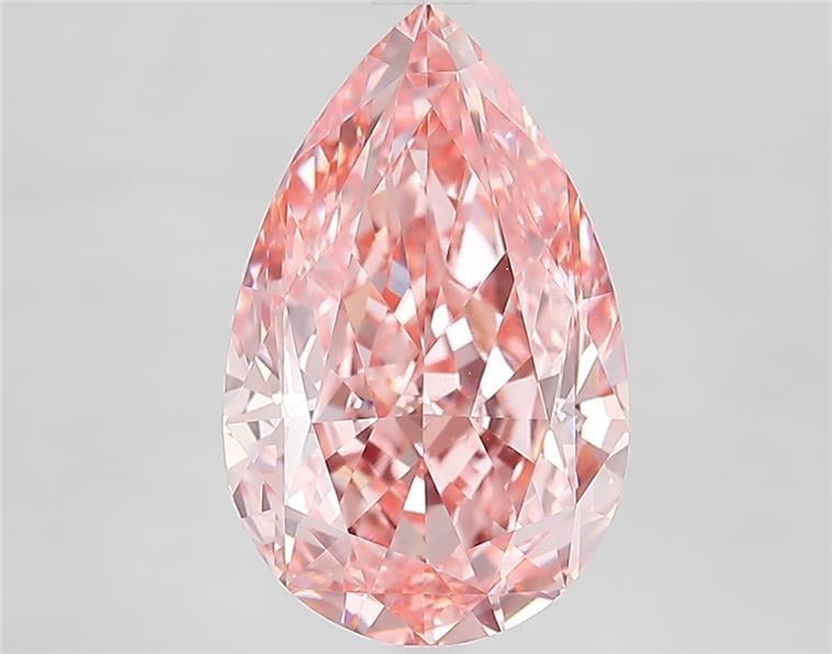 5.10 Ct. Fancy Vivid  Pink Pear Lab Grown Diamond