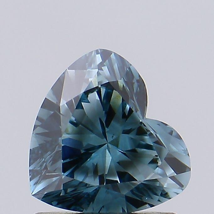 0.92 Ct. Fancy Vivid Blue Heart Lab Grown Diamond