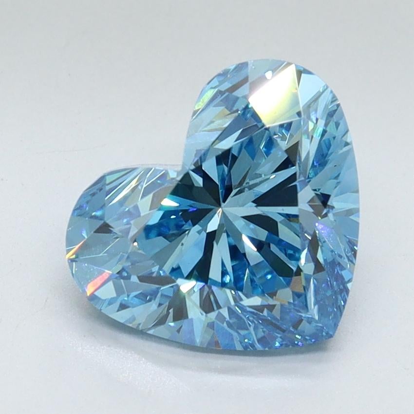 2.50 Ct. Fancy Vivid Malibu Blue Heart Lab Grown Diamond