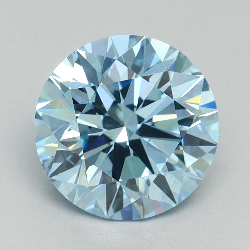 2.39 Ct. Fancy Vivid Blue Round Lab Grown Diamond