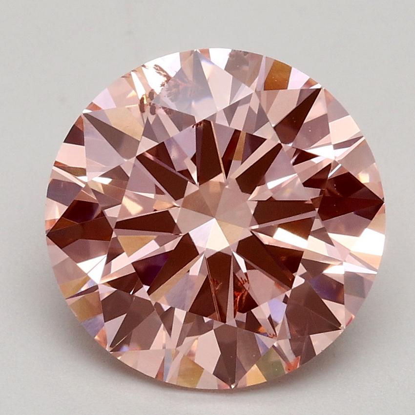 2.63 Ct. Fancy Intense Pink Round Lab Grown Diamond