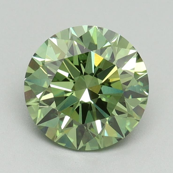 1.40 Ct. Fancy Vivid Green Round Lab Grown Diamond