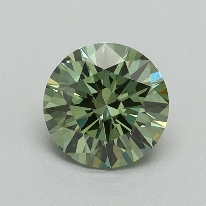 0.70 Ct. Fancy Vivid Green Round Lab Grown Diamond