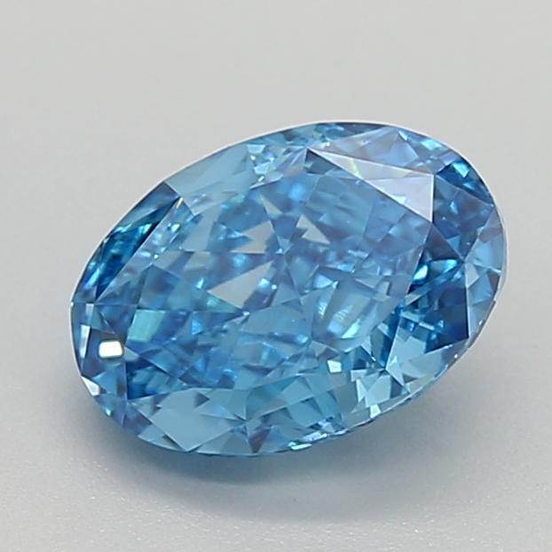 1.25 Ct. Fancy Vivid Blue Oval Lab Grown Diamond