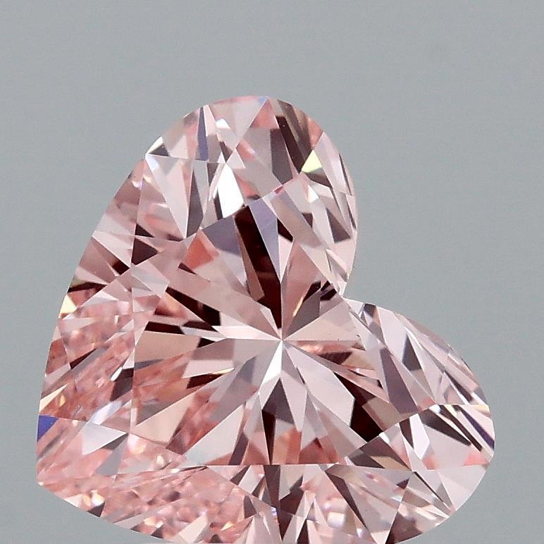 2.33 Ct. Fancy Intense Pink Heart Lab Grown Diamond