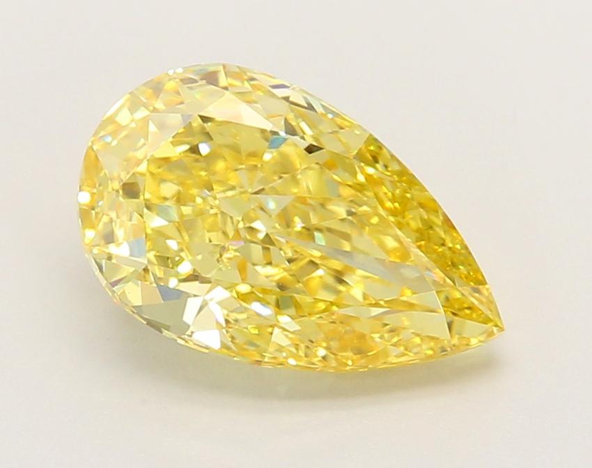 2.61 Ct. Fancy Vivid Yellow Pear Lab Grown Diamond