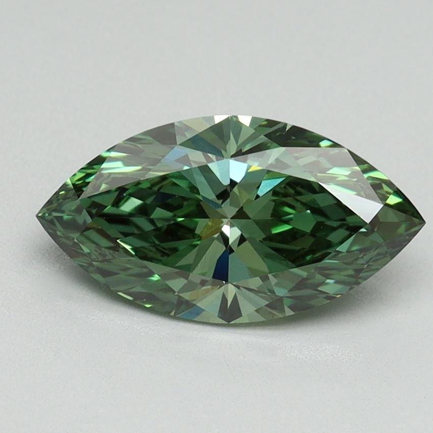 1.61 Ct. Fancy Vivid Green Marquise Lab Grown Diamond