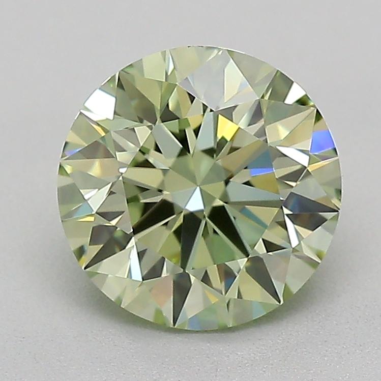 1.06 Ct. Fancy Intense  Green Round Lab Grown Diamond