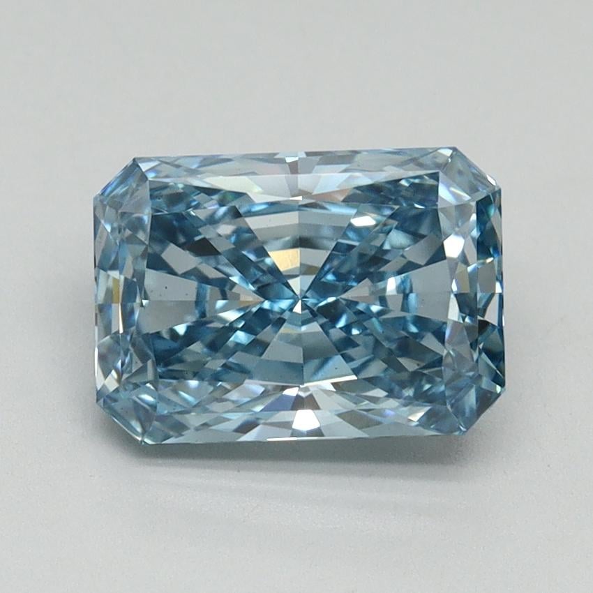 2.15 Ct. Fancy Vivid Blue Radiant Lab Grown Diamond