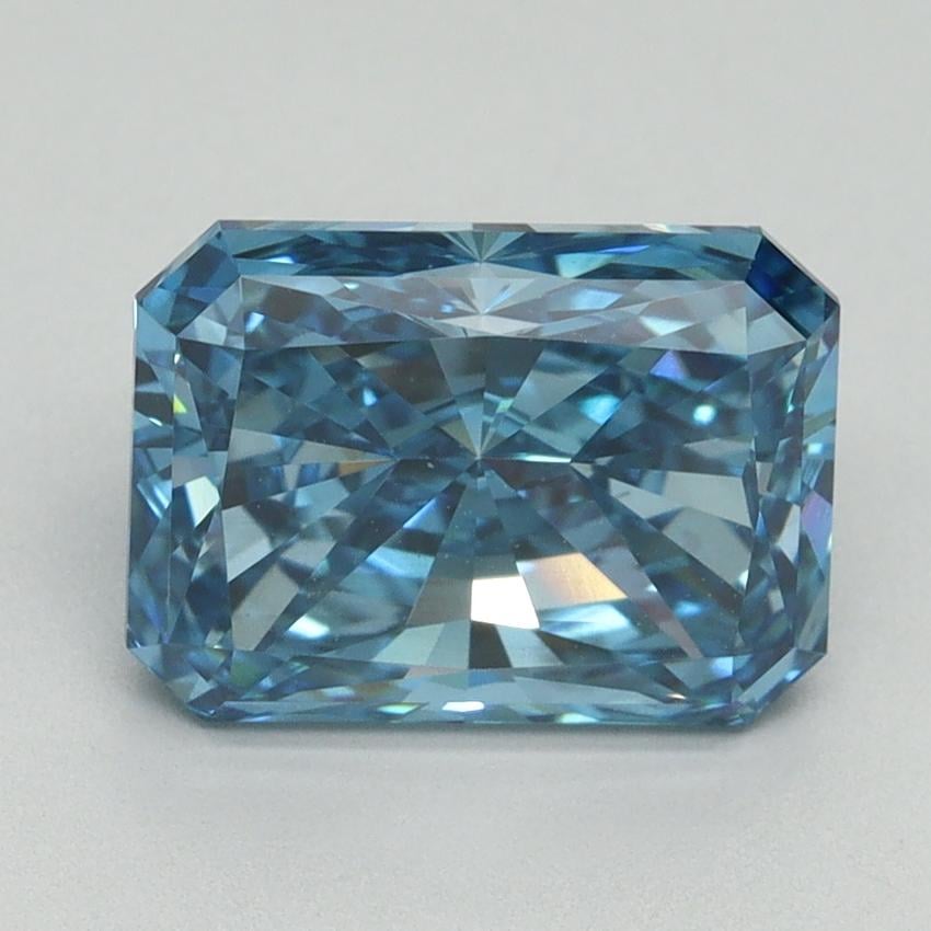 3.19 Ct. Fancy Vivid Blue Radiant Lab Grown Diamond