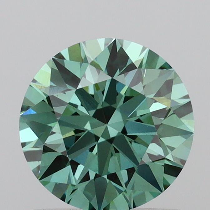 1.09 Ct. Fancy Vivid  Green Round Lab Grown Diamond