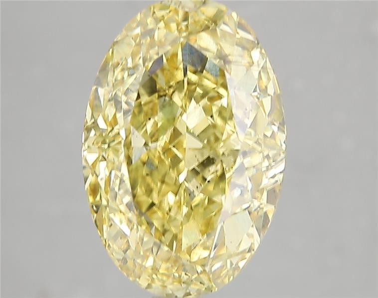 5.12 Ct. Fancy Vivid Yellow Oval Lab Grown Diamond