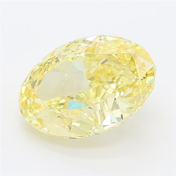 2.14 Ct. Fancy Intense Yellow Oval Lab Grown Diamond