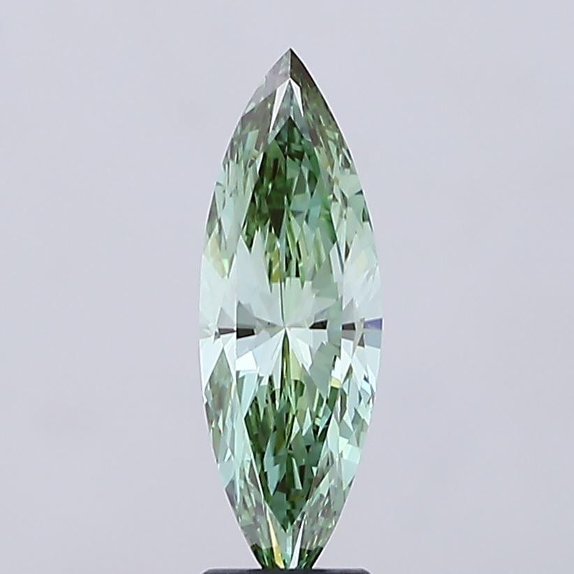 2.55 Ct. Fancy Vivid Green Marquise Lab Grown Diamond