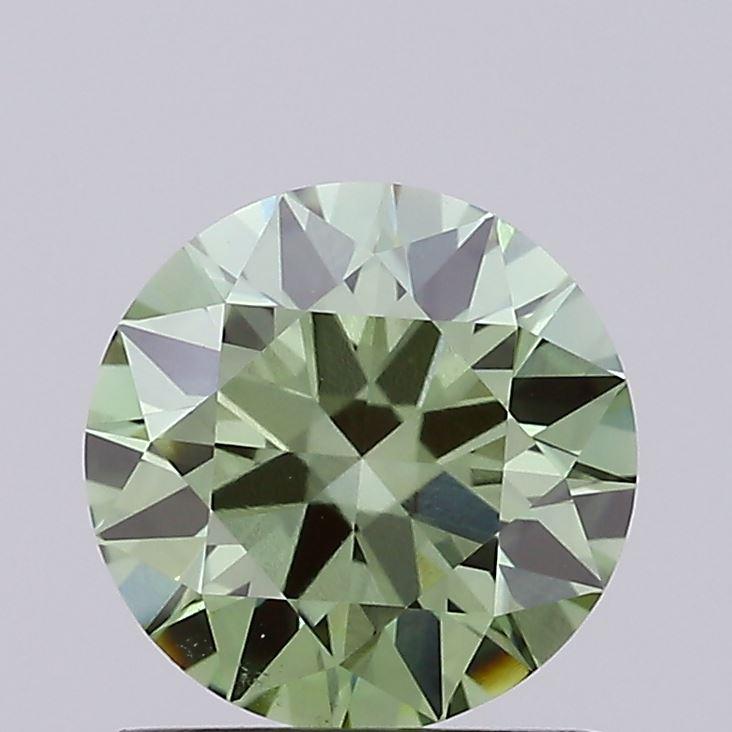 1.27 Ct. Fancy Vivid Green Round Lab Grown Diamond