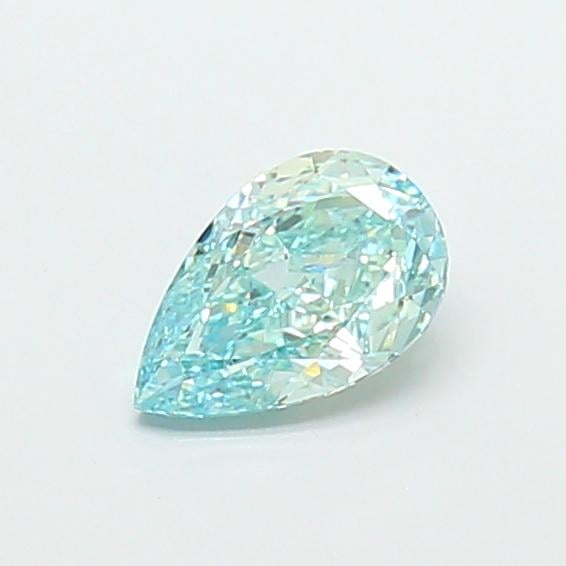 1.00 Ct. Fancy Intense Blue Green Pear Lab Grown Diamond