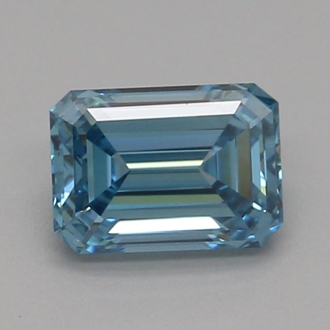 0.51 Ct. Fancy Vivid Blue Emerald Lab Grown Diamond