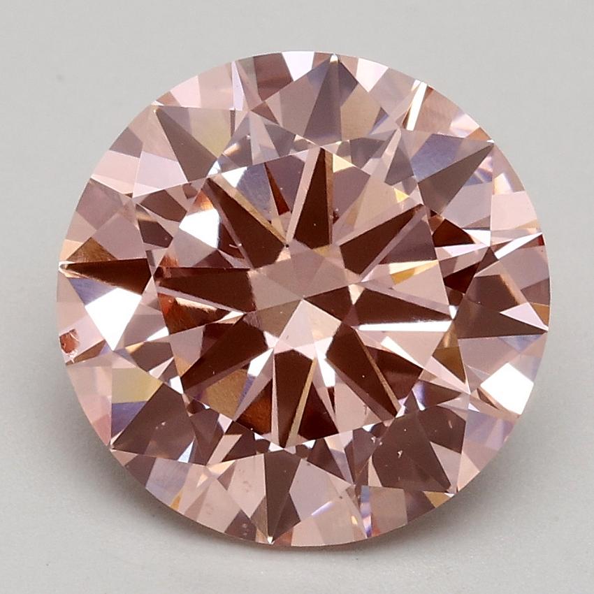 2.70 Ct. Fancy Intense Pink Round Lab Grown Diamond