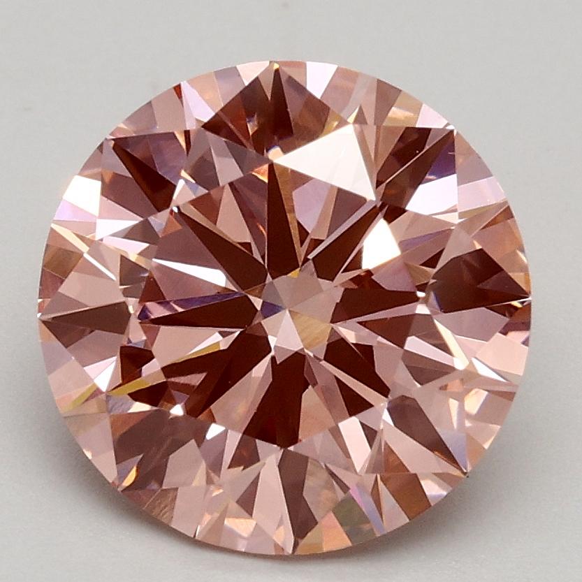 2.27 Ct. Fancy Intense Pink Round Lab Grown Diamond