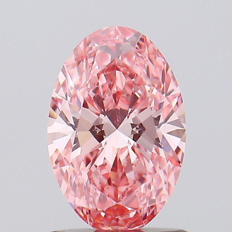 1.05 Ct. Fancy Vivid Pink Oval Lab Grown Diamond