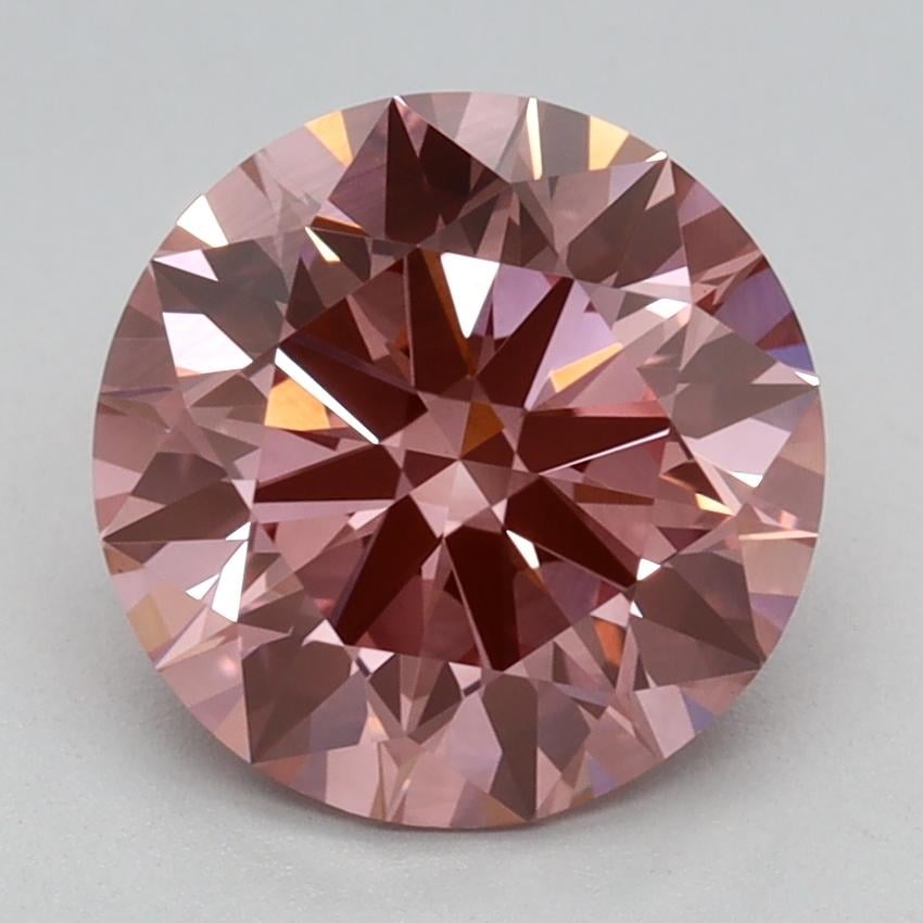 2.05 Ct. Fancy Vivid Pink Round Lab Grown Diamond