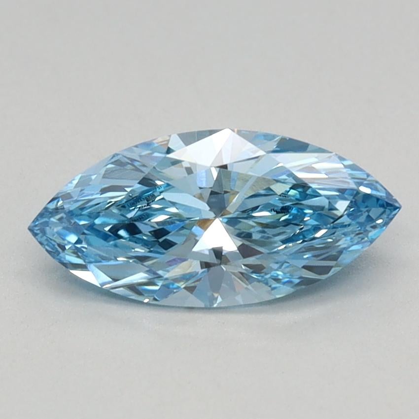 0.64 Ct. Fancy Vivid Blue Marquise Lab Grown Diamond