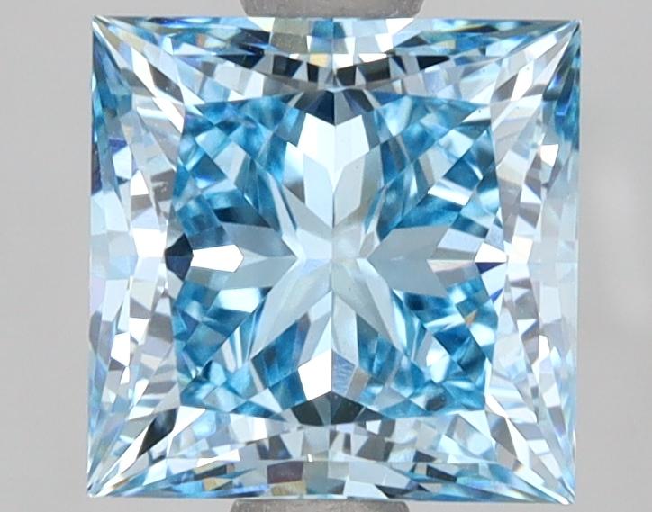 2.55 Ct. Fancy Vivid Blue Princess Lab Grown Diamond