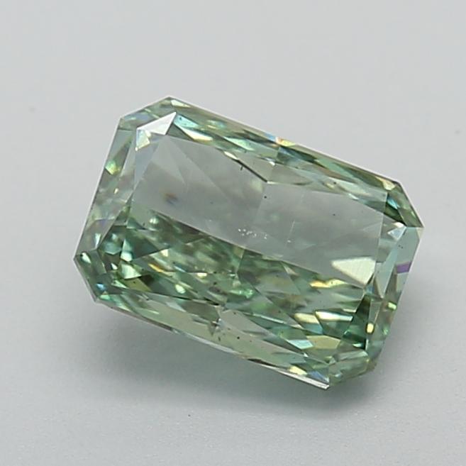1.53 Ct. Fancy Vivid  Green Radiant Lab Grown Diamond