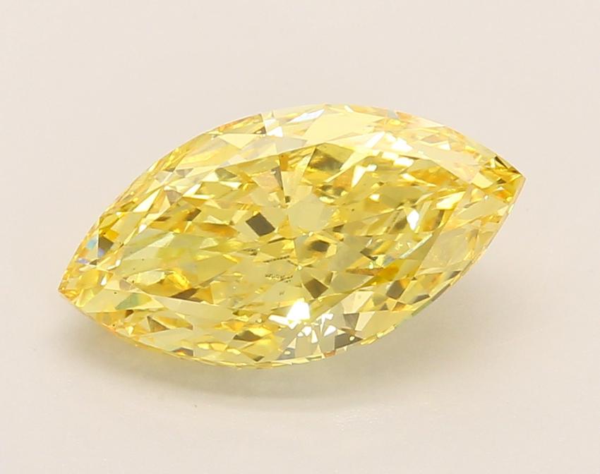 3.01 Ct. Fancy Vivid Yellow Marquise Lab Grown Diamond