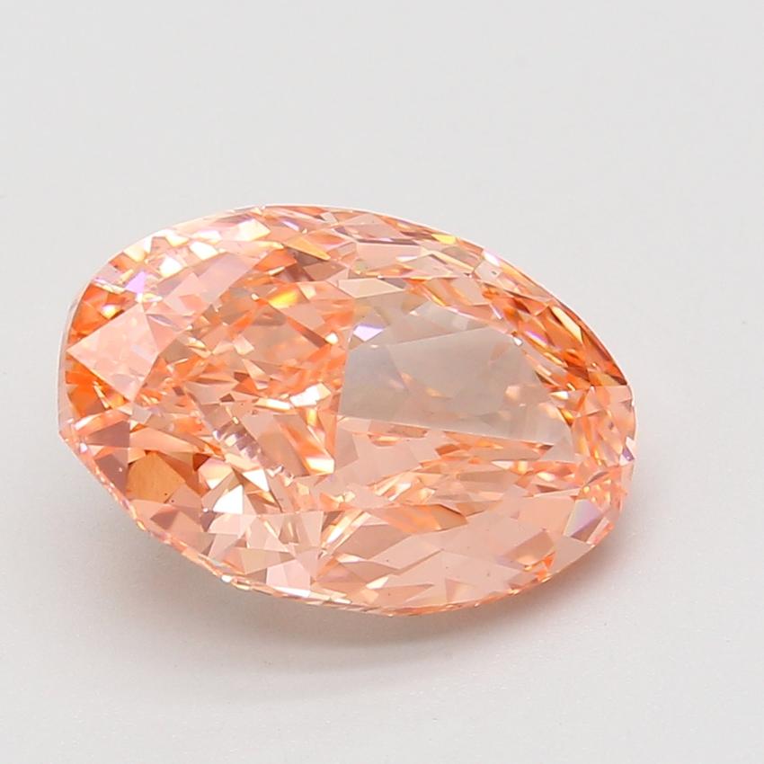 5.10 Ct. Fancy Vivid Pink Oval Lab Grown Diamond