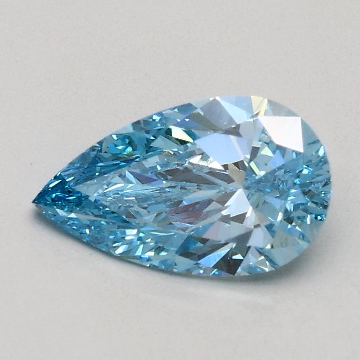 0.55 Ct. Fancy Vivid Blue Pear Lab Grown Diamond