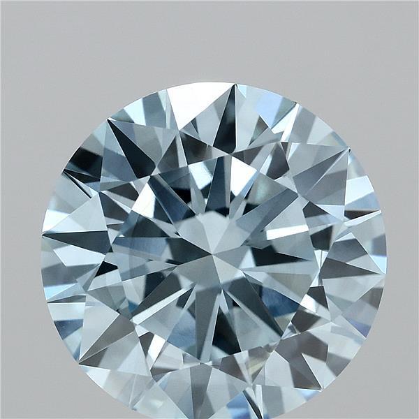 3.65 Ct. Fancy Vivid Blue Round Lab Grown Diamond