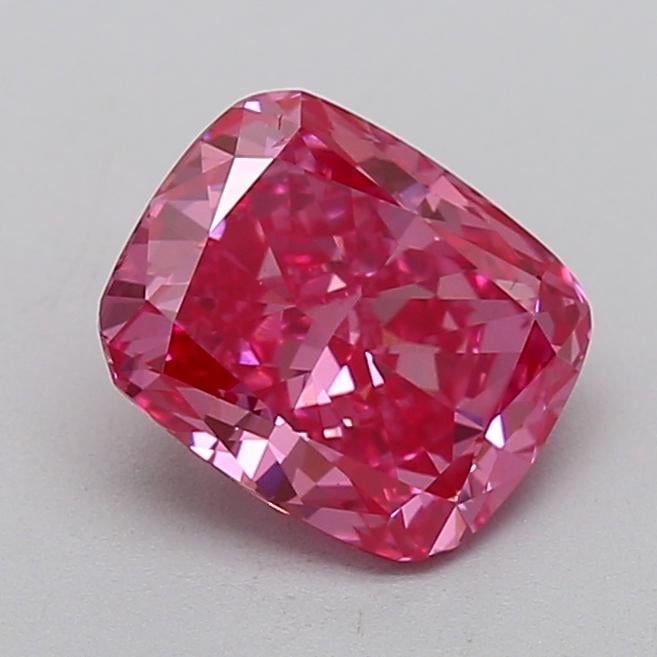 1.53 Ct. Fancy Vivid  Pink Cushion Lab Grown Diamond