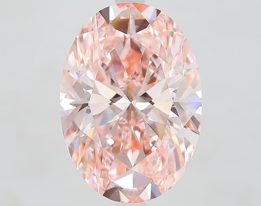 6.27 Ct. Fancy Vivid Pink Oval Lab Grown Diamond