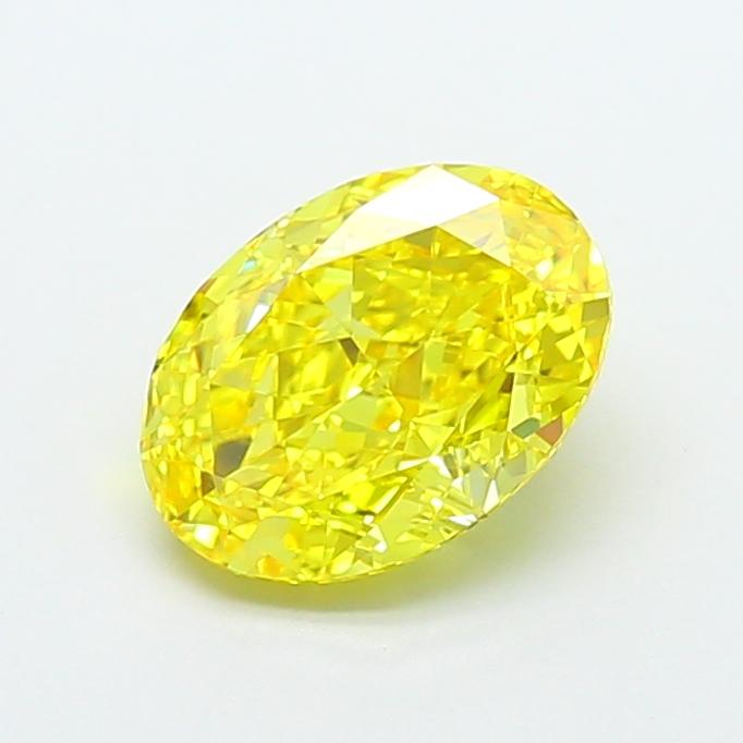 2.58 Ct. Fancy Vivid  Yellow Oval Lab Grown Diamond