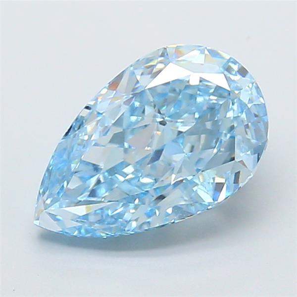2.83 Ct. Fancy Vivid  Blue Pear Lab Grown Diamond