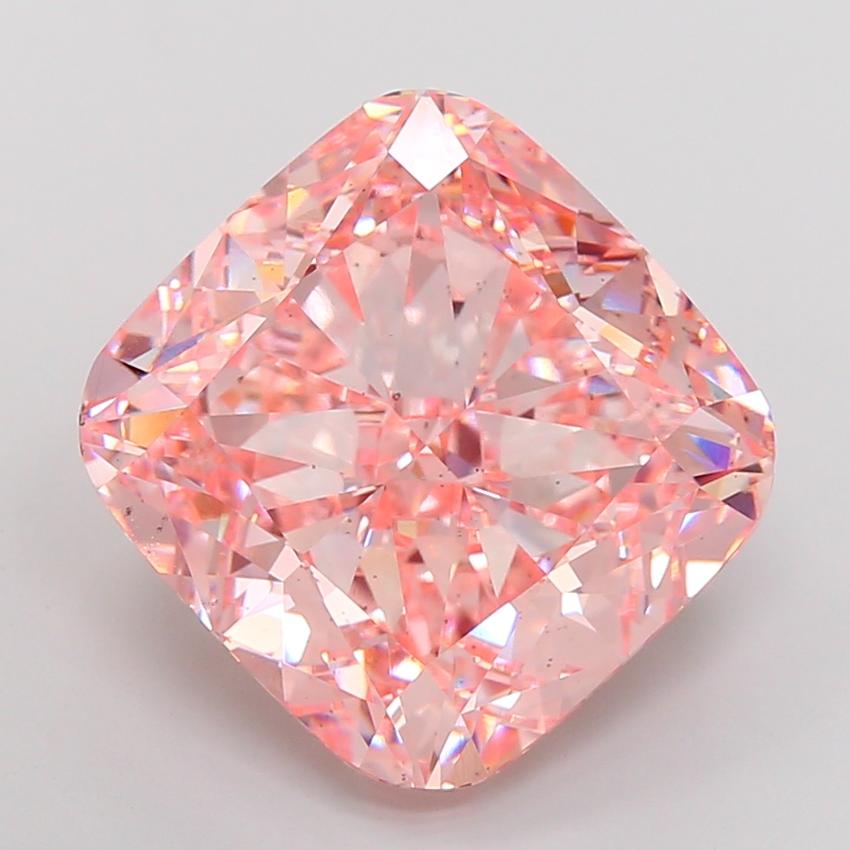 20.04 Ct. Fancy Vivid Pink Cushion Lab Grown Diamond
