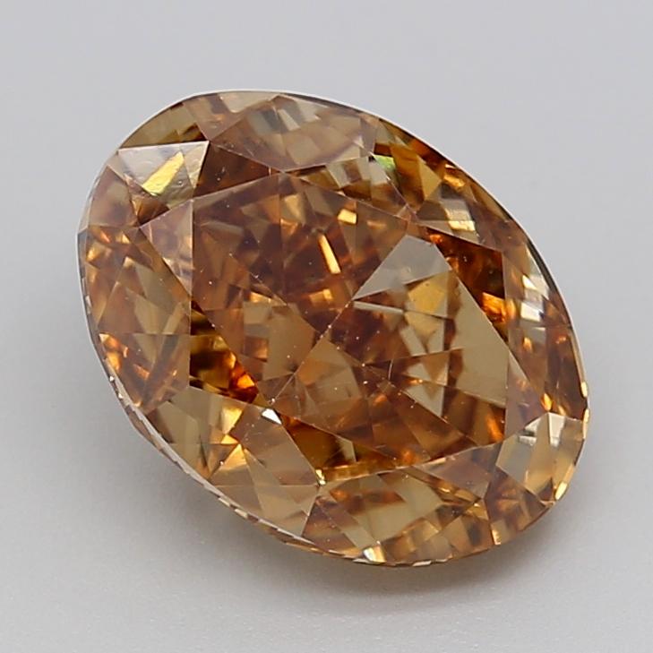 4.06 Ct. Fancy  Brown Oval Lab Grown Diamond