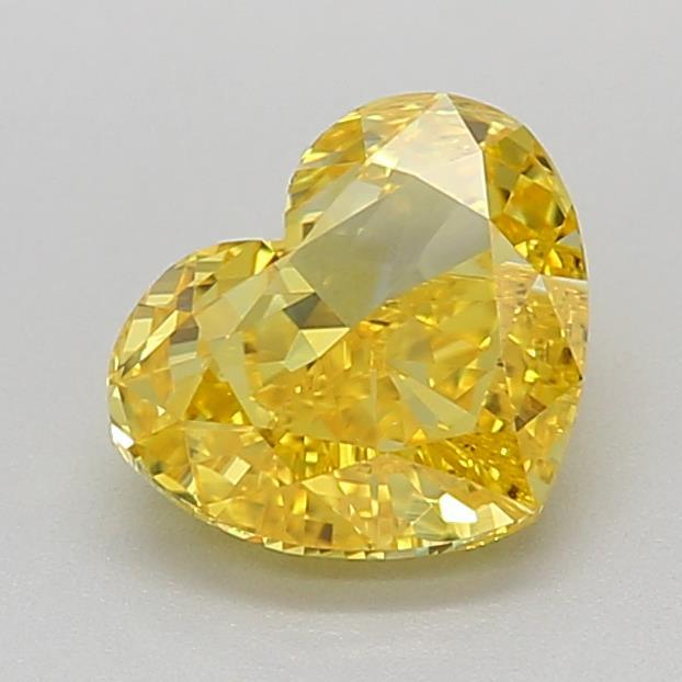 0.98 Ct. Fancy Vivid Yellow Heart Lab Grown Diamond