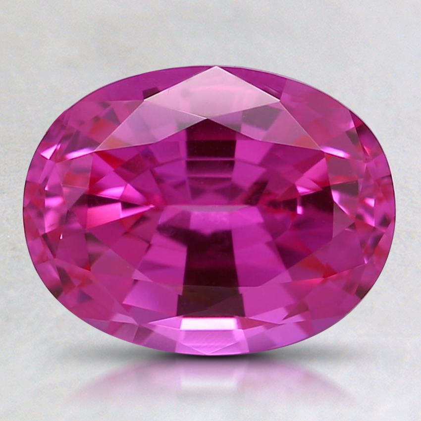 9x7mm Dark Pink Oval Lab Created Sapphire
