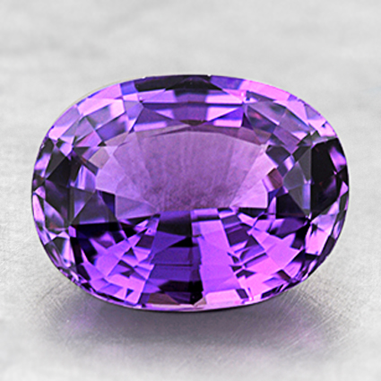 9x7mm Unheated Purple Oval Sapphire