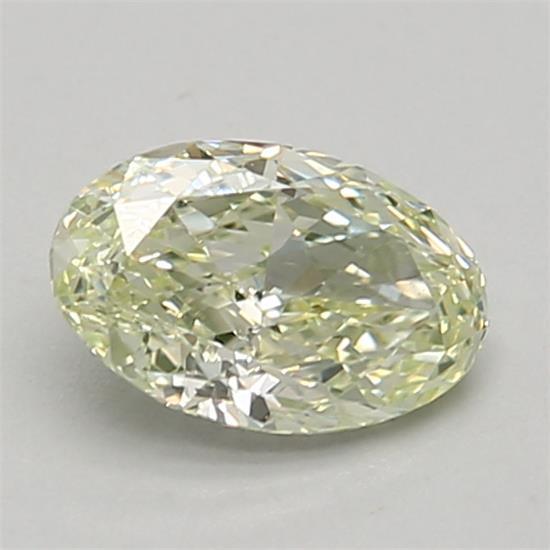0.56 Ct. Light Greenish Yellow Oval Lab Grown Diamond