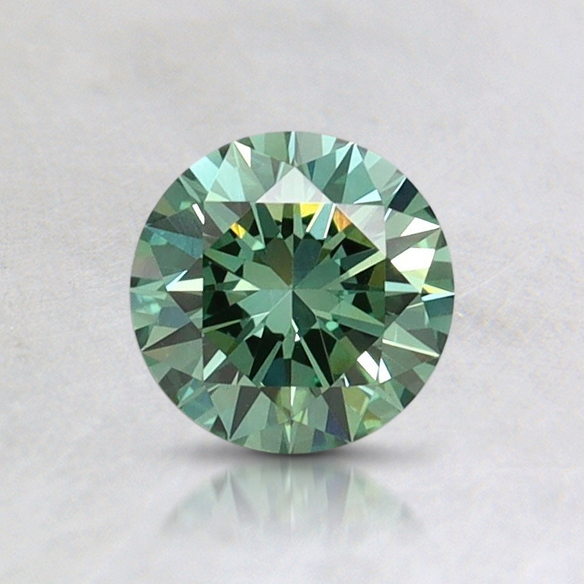 0.65 Ct. Fancy Vivid Pacific Green Round Lab Grown Diamond