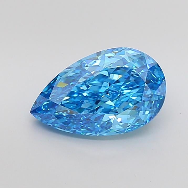 4.05 Ct. Fancy Vivid Blue Pear Lab Grown Diamond