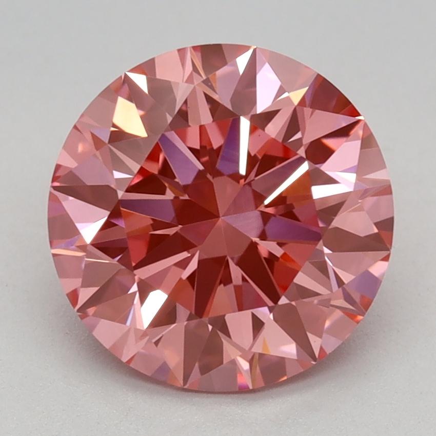 2.10 Ct. Fancy Vivid Pink Round Lab Grown Diamond